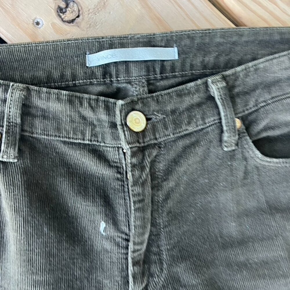 ** Vince Men's Corduroy Jeans Pants 32 Olive Green Slim - Picture 8 of 12
